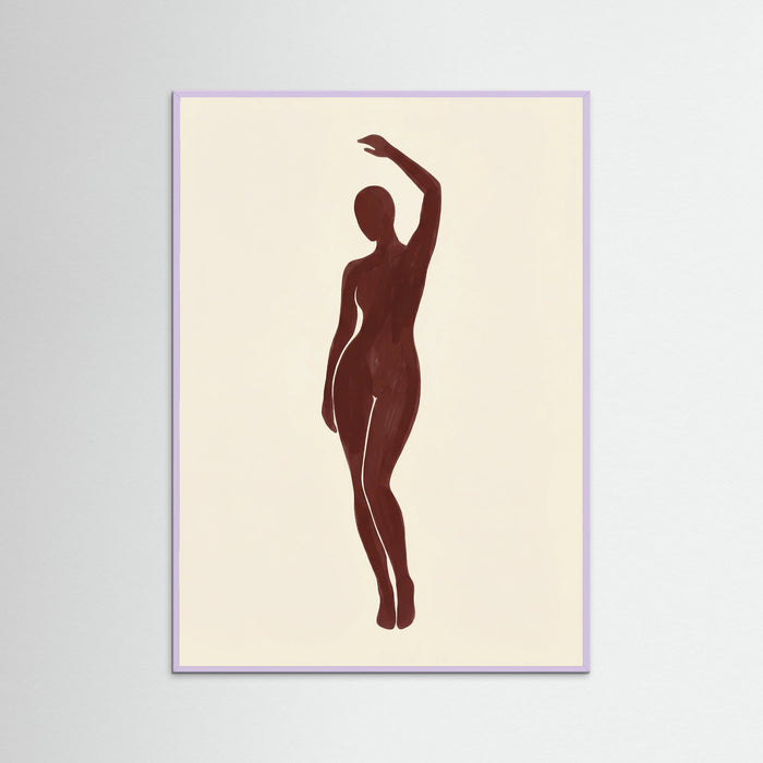 Lilac Wood Seated Silhouette