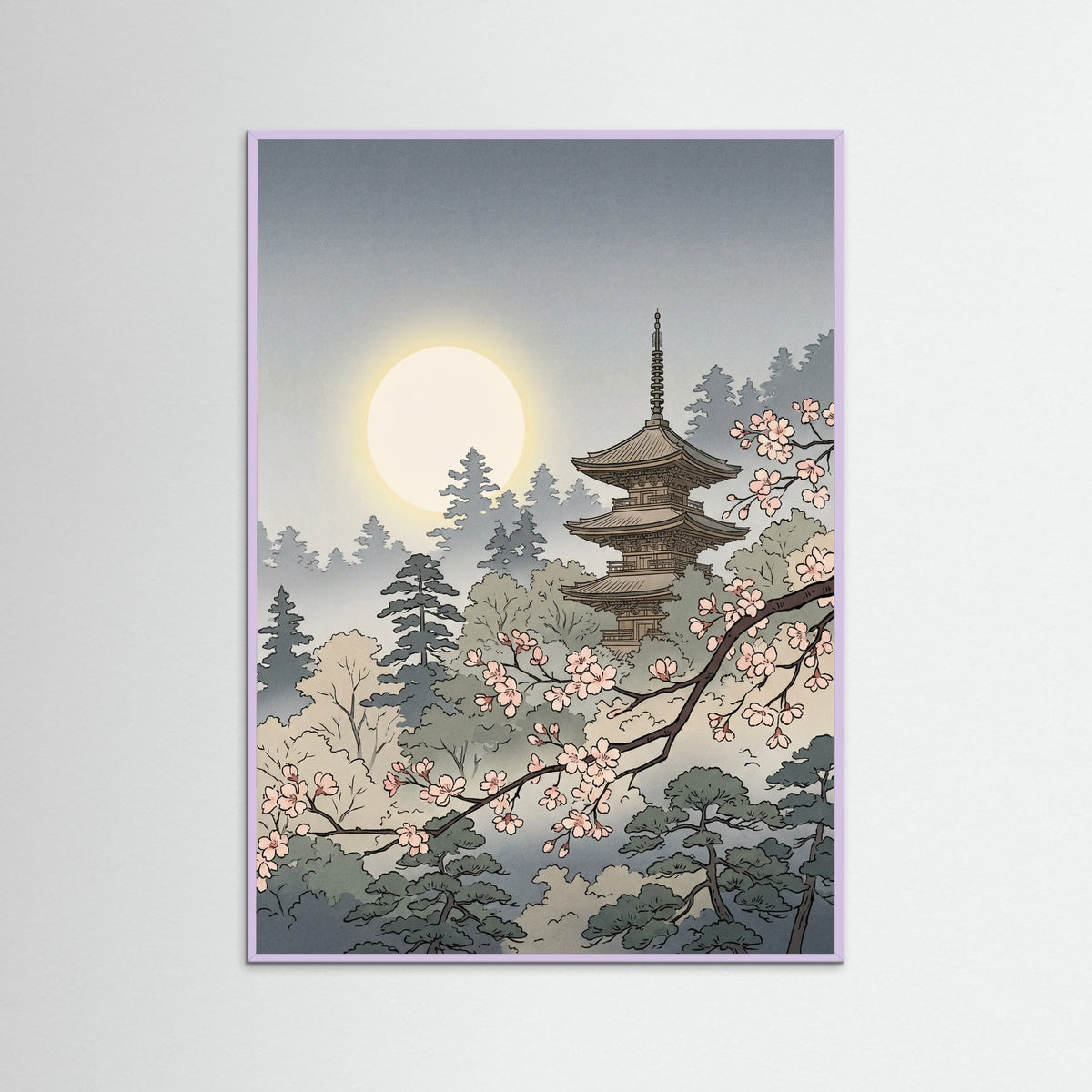 Lilac Wood Serene River Dawn