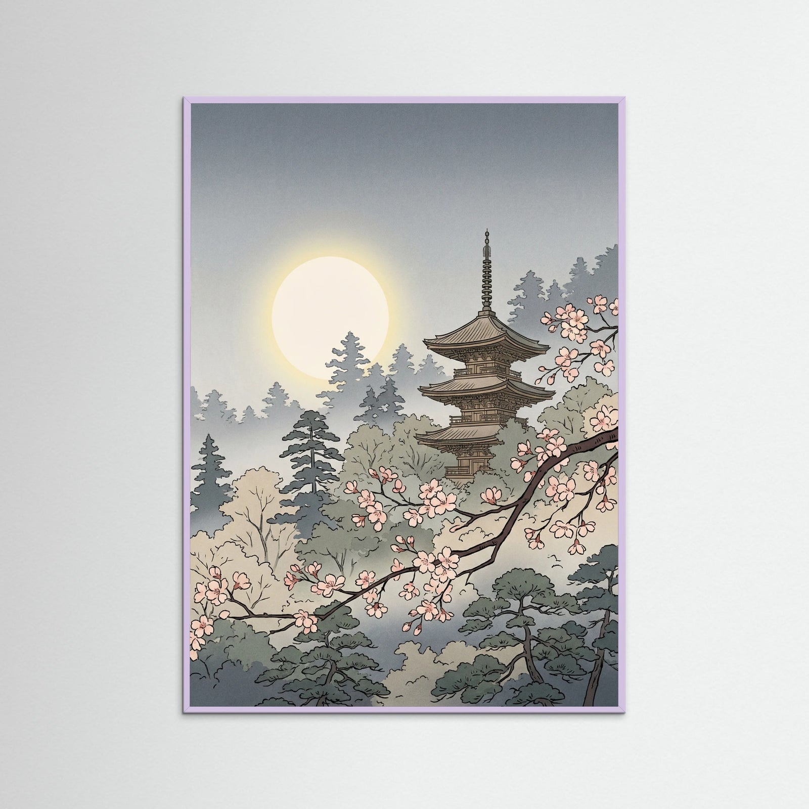 Lilac Wood Serene River Dawn