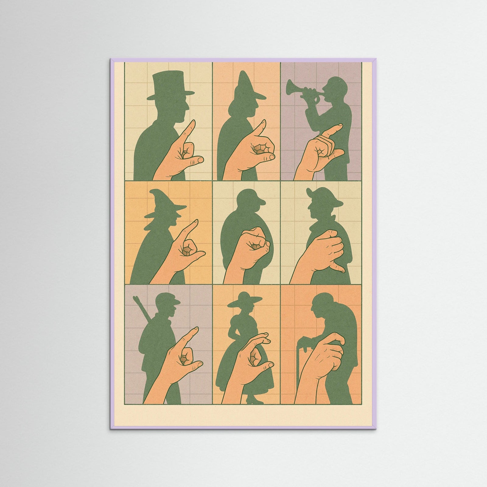 Lilac Wood Shadow Puppets