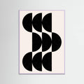 Lilac Wood Shape By Cats and Dotz 30 X 42 Inches Textured Black Poster