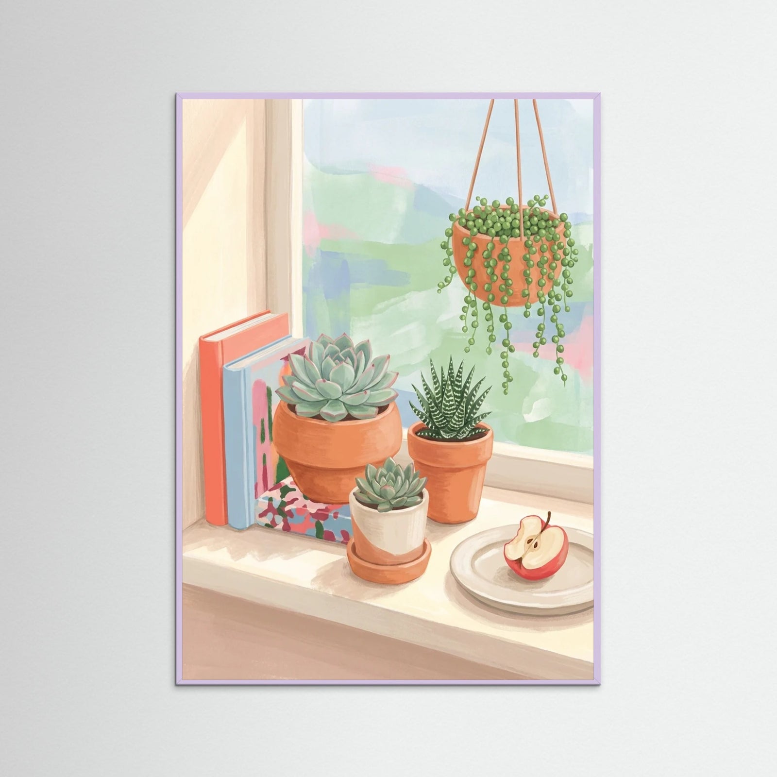 Lilac Wood Shelf Bloom