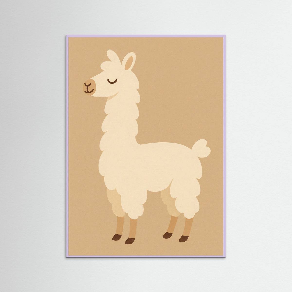 Lilac Wood Sleeping Llama