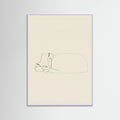 Lilac Wood Slumbering Feline Grace