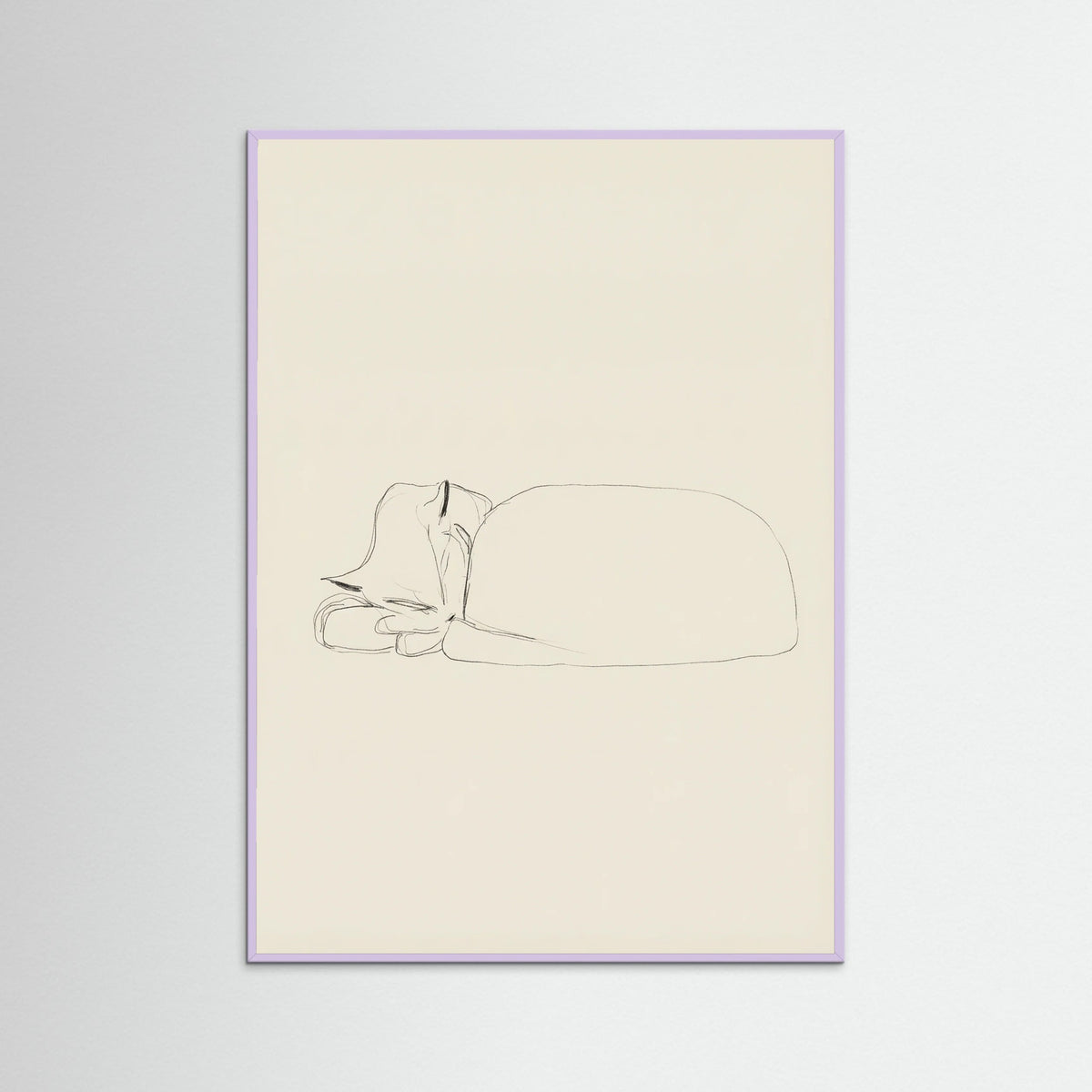 Lilac Wood Slumbering Feline Grace