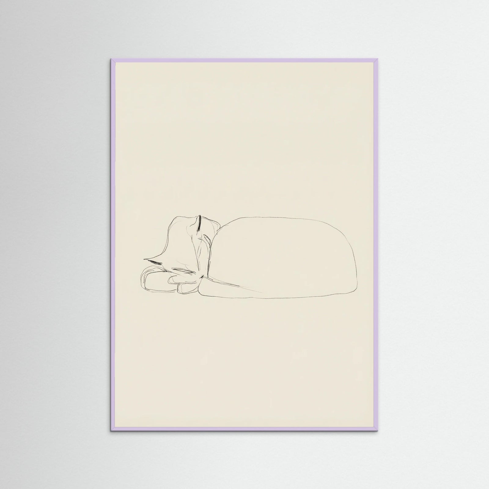Lilac Wood Slumbering Feline Grace
