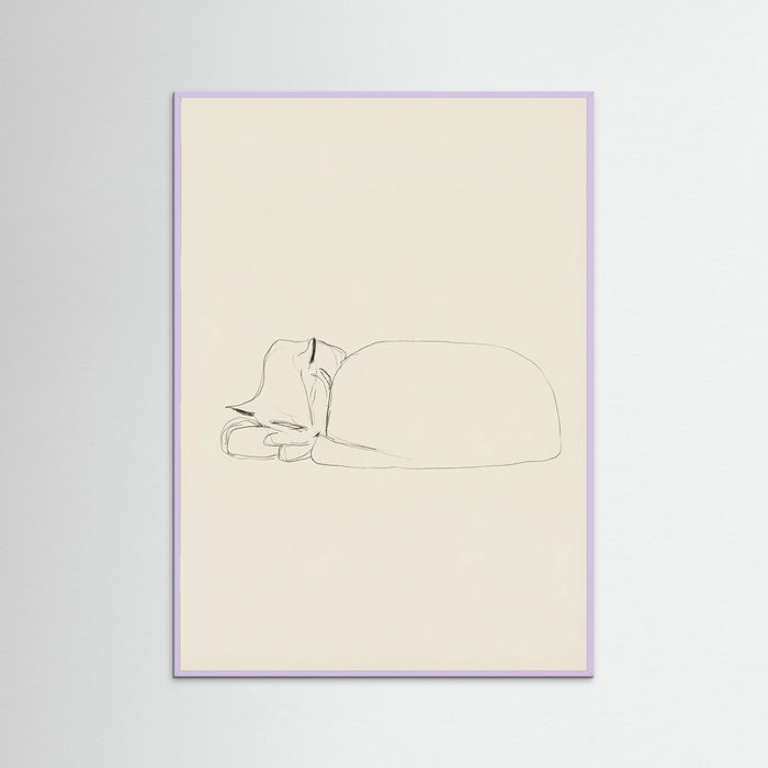 Lilac Wood Slumbering Feline Grace