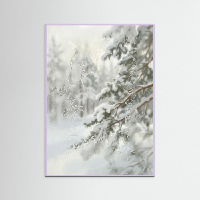 Lilac Wood Snowy Pinecones