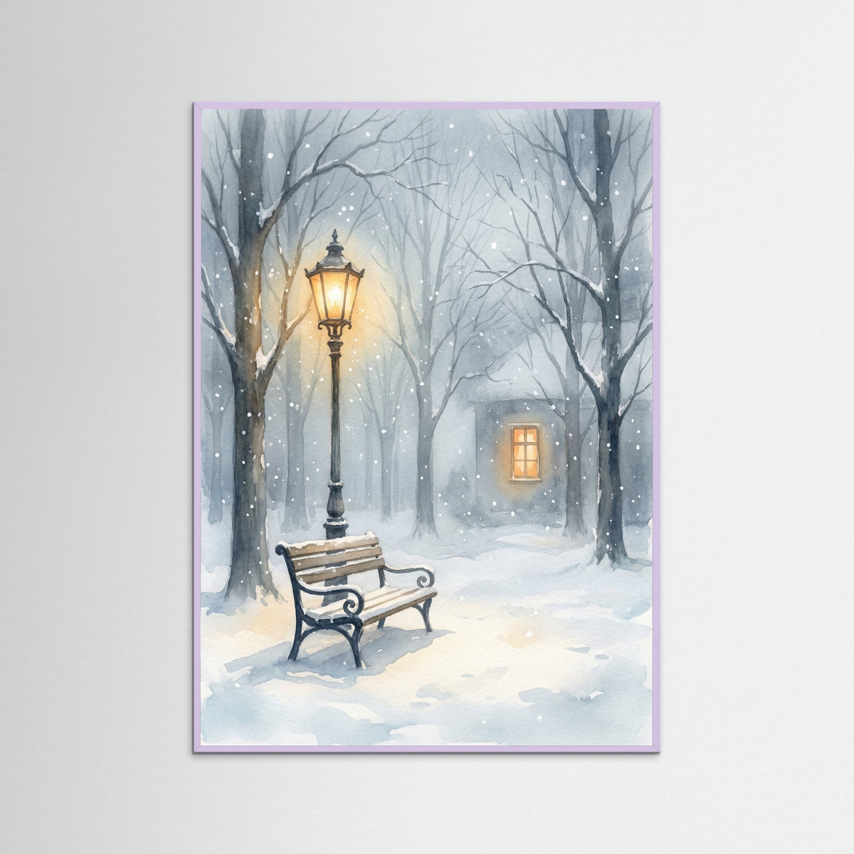 Lilac Wood Snowy Serenity