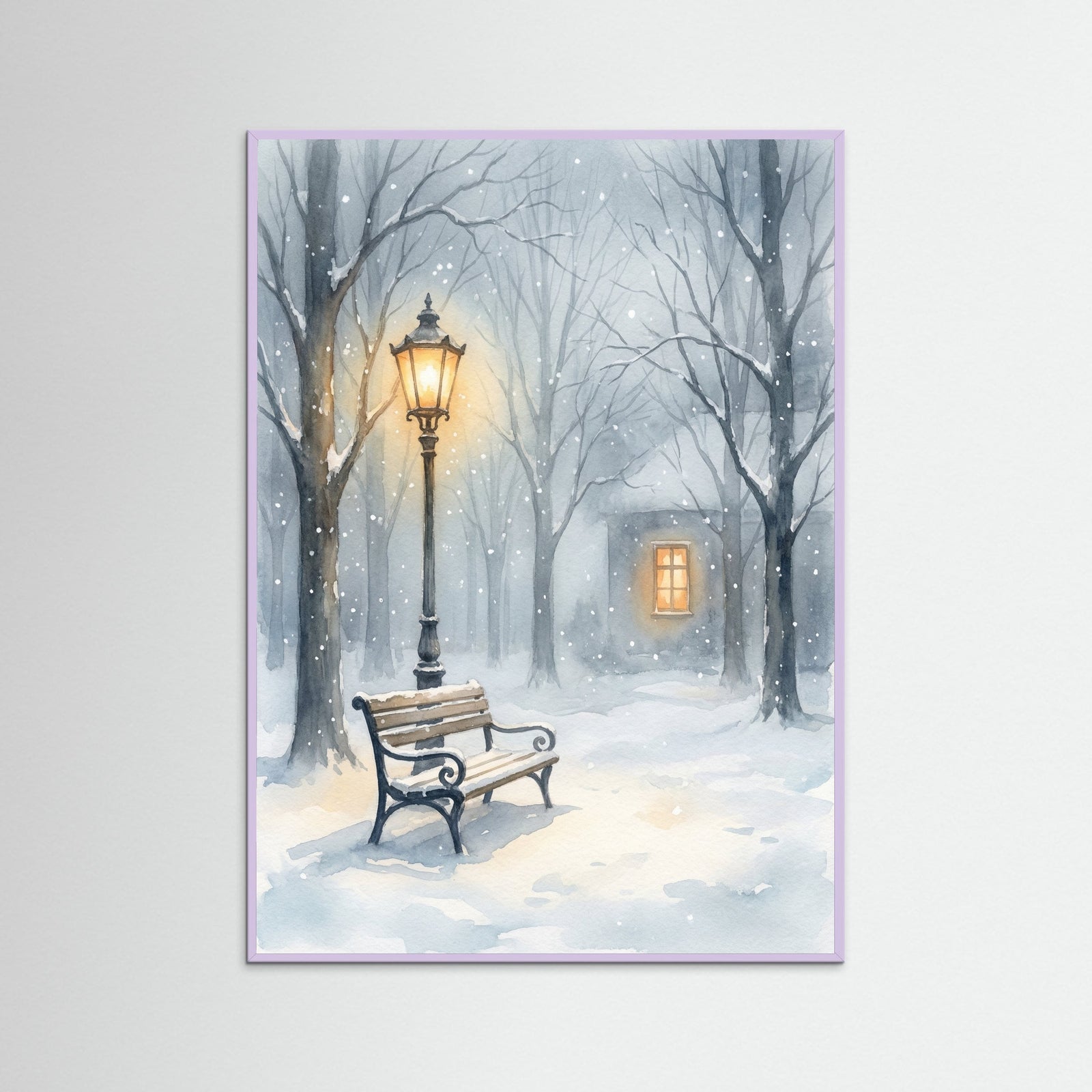 Lilac Wood Snowy Serenity