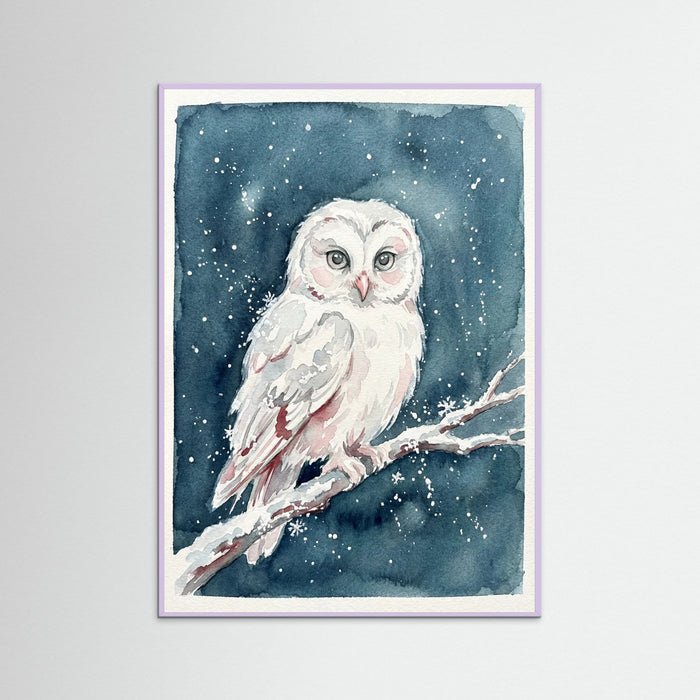 Lilac Wood Snowy Winter Rabbit