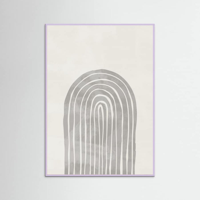 Soft Gray Rainbow Arch Poster – plakat og kunsttryk