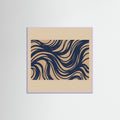 Lilac Wood Square Abstract Currents