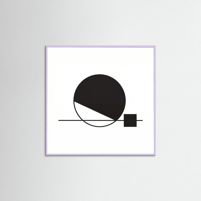 Lilac Wood Square Art Print Beige