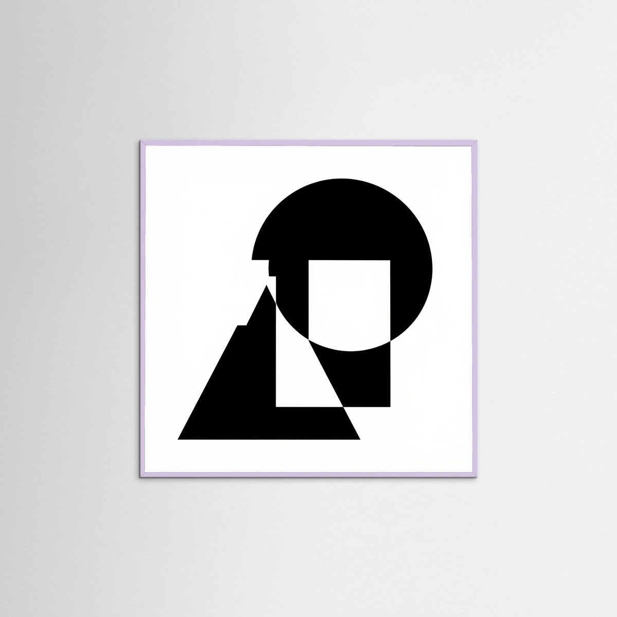 Lilac Wood Square Art Print Beige