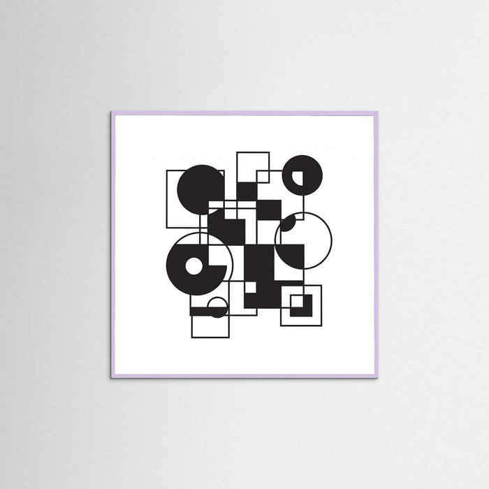Lilac Wood Square Art Print Beige
