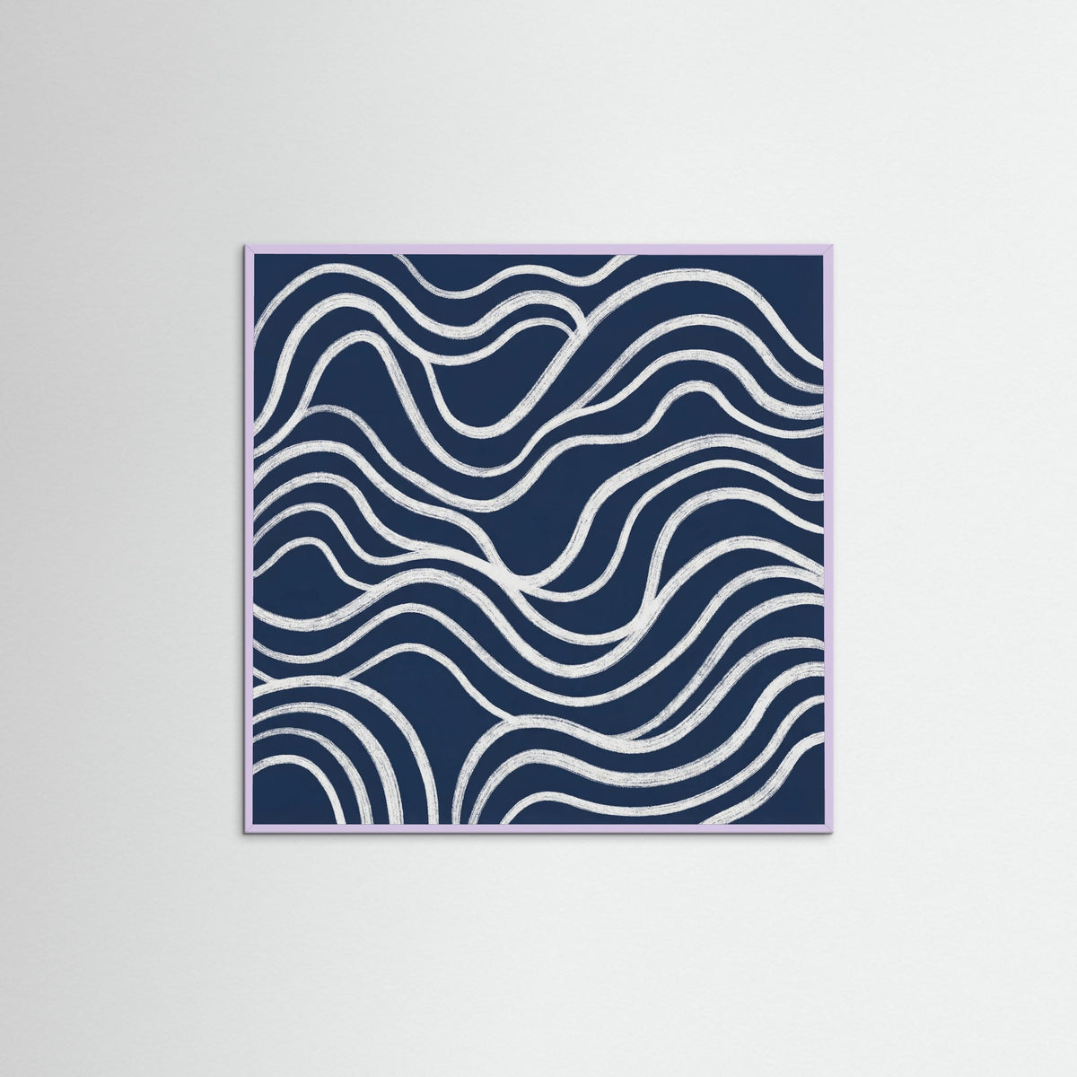 Lilac Wood Square Blue Contours