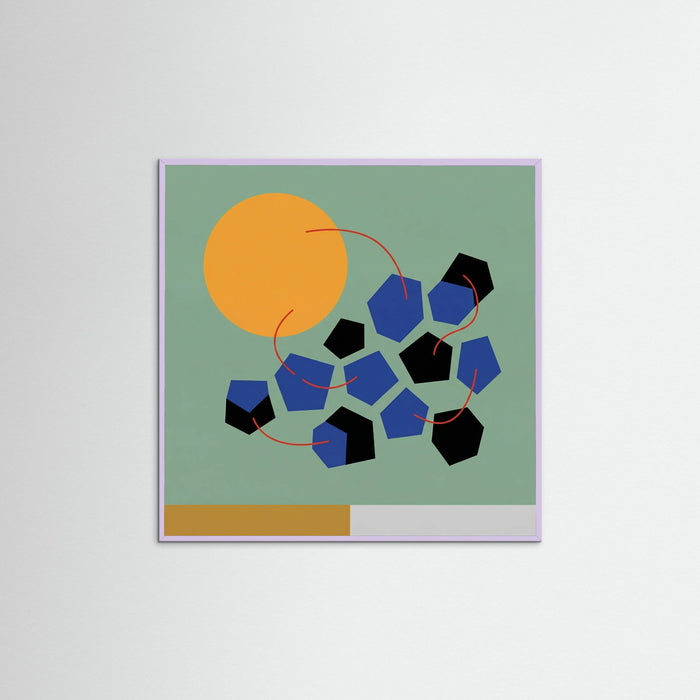 Lilac Wood Square Celestial Dance