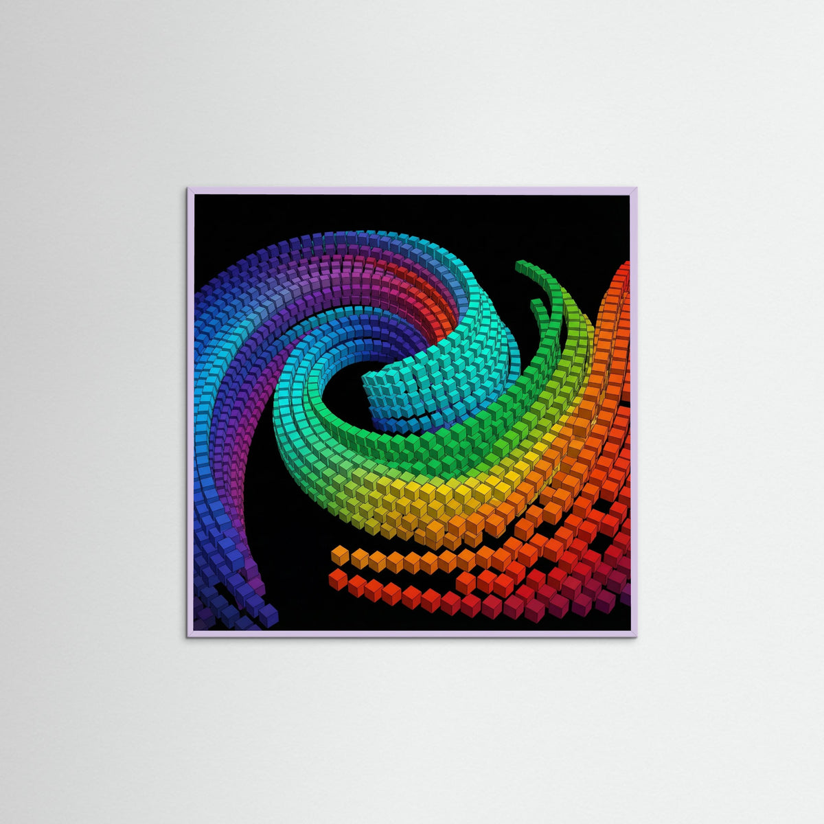 Lilac Wood Square Chromatic Cube Array
