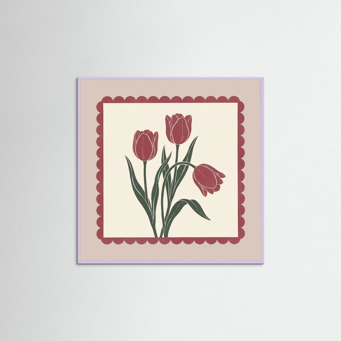 Lilac Wood Square Crimson Bloom
