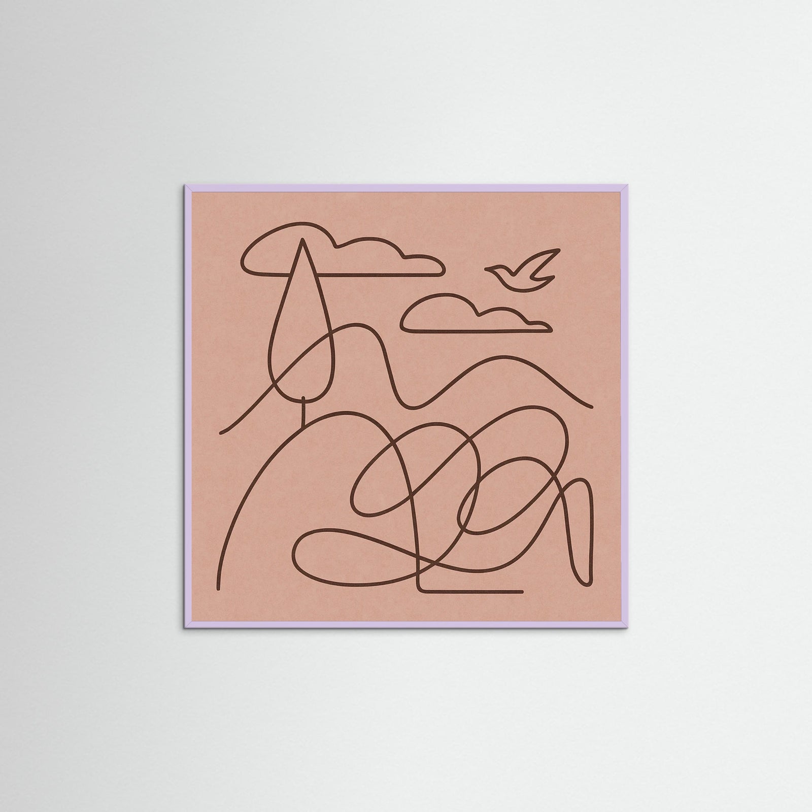 Lilac Wood Square Curved Whispers