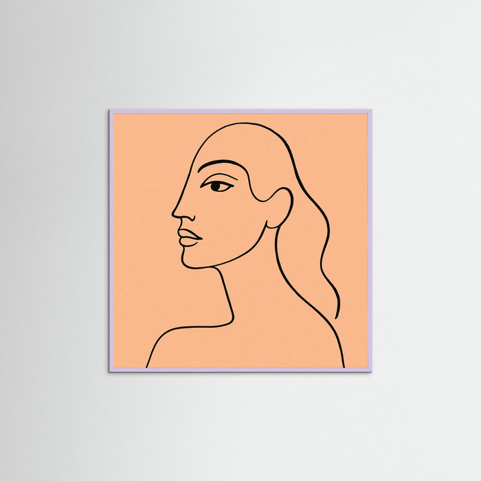 Lilac Wood Square Elegant Silhouette
