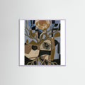 Lilac Wood Square Figurative Spirals