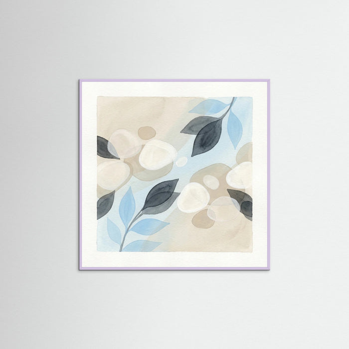Lilac Wood Square Floral Drifts