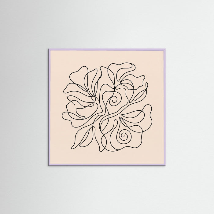 Lilac Wood Square Flowing Contour