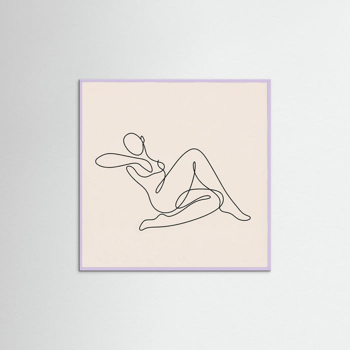 Lilac Wood Square Fluid Lines