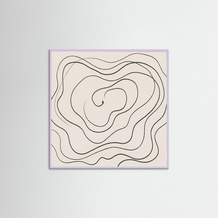 Lilac Wood Square Fluid Traces