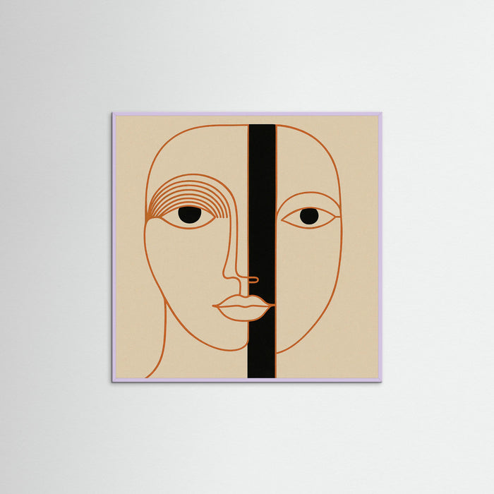 Lilac Wood Square Geometric Face