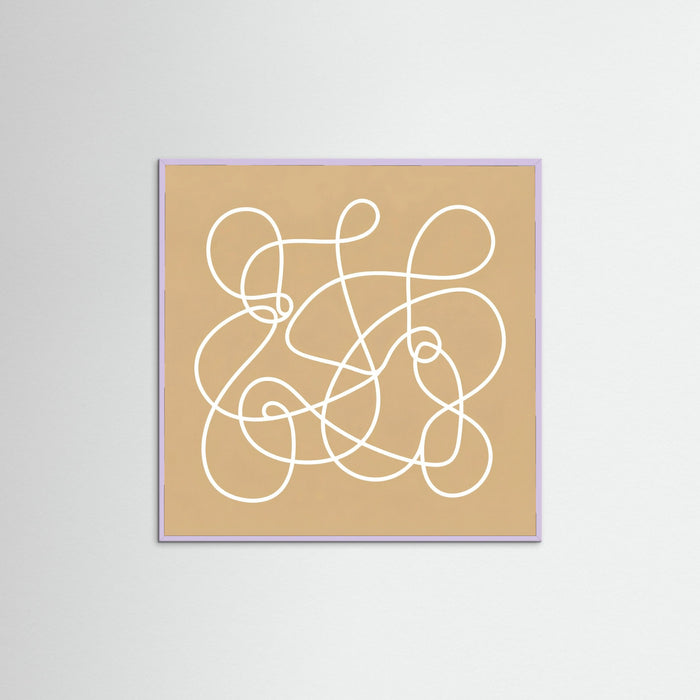 Lilac Wood Square Golden Glyphs