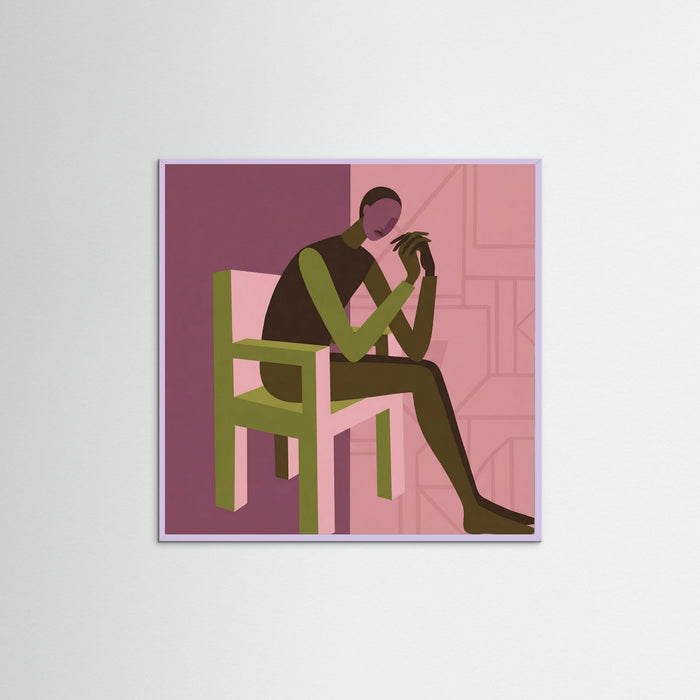 Lilac Wood Square Intertwined Forms