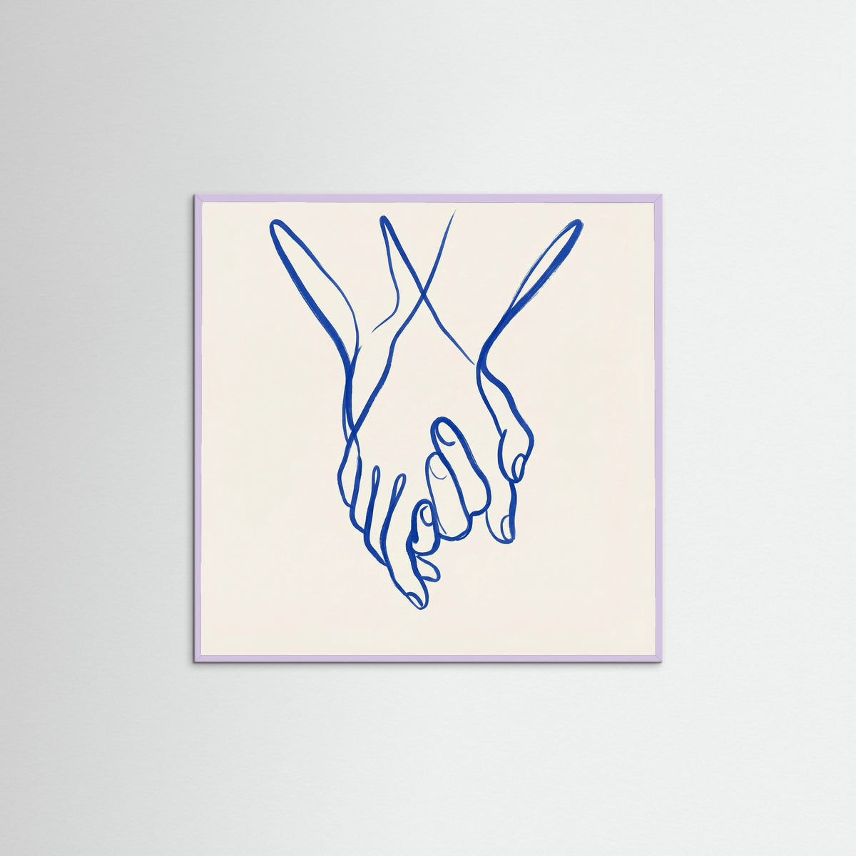 Lilac Wood Square Intertwined Gaze Blue