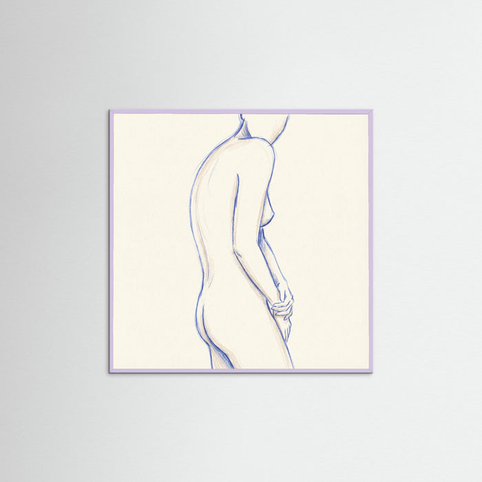 Lilac Wood Square Linear Portrait