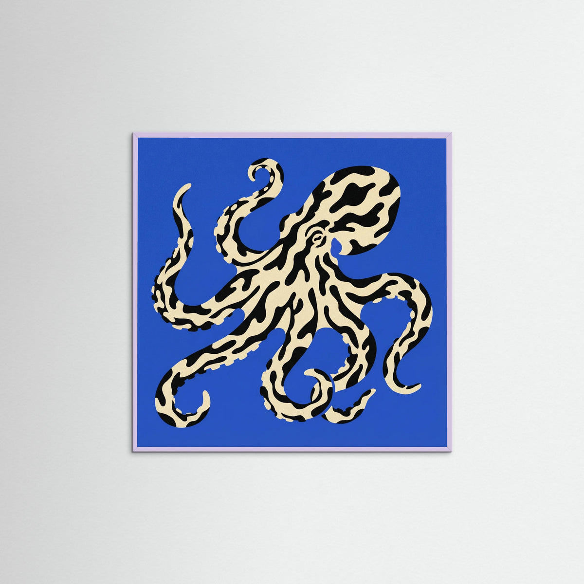 Lilac Wood Square Oceanic Pattern Crab