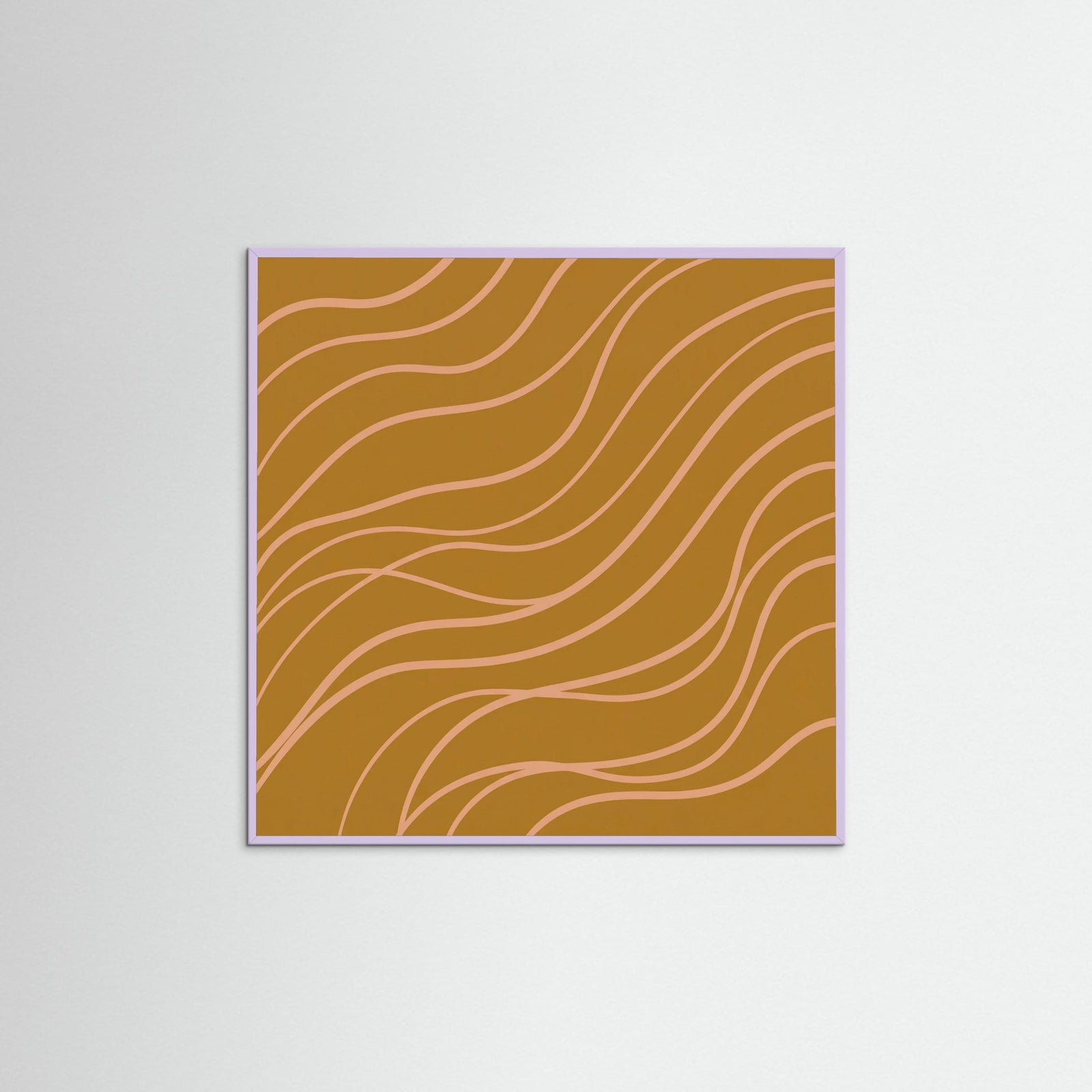 Lilac Wood Square Ochre Line Flow