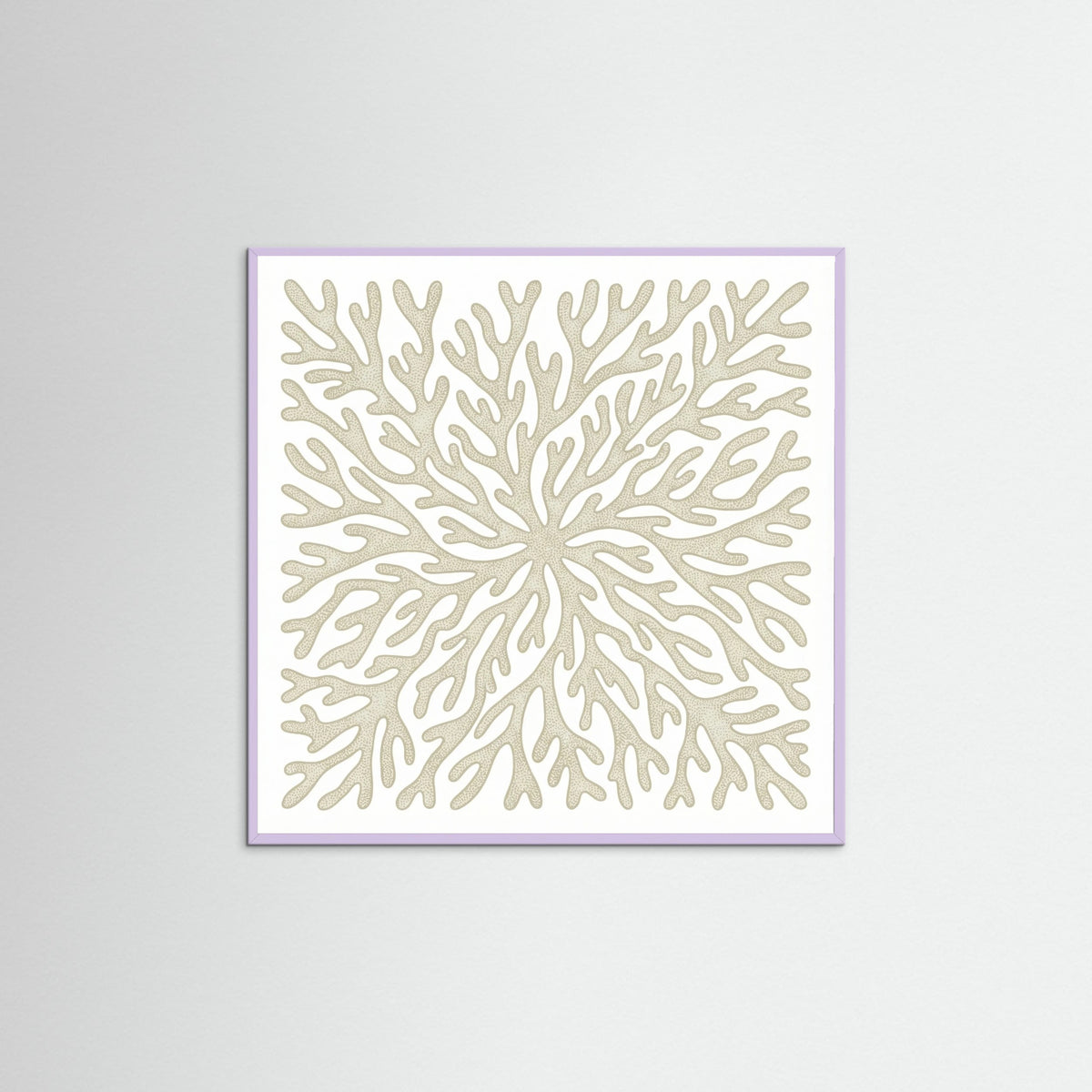 Lilac Wood Square Organic Swirls