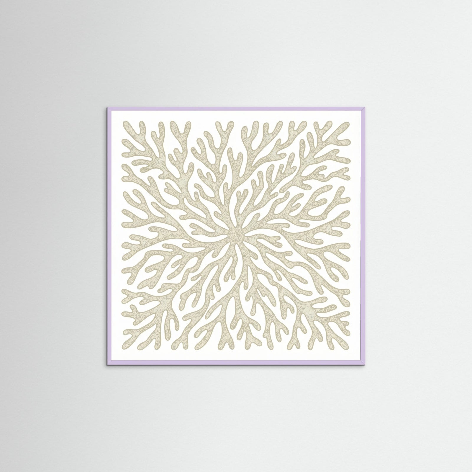 Lilac Wood Square Organic Swirls