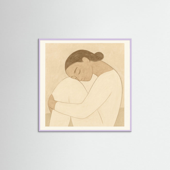 Lilac Wood Square Pale Thought