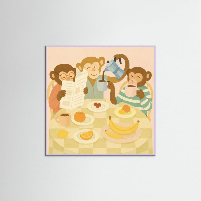 Lilac Wood Square Playful Coffee Club