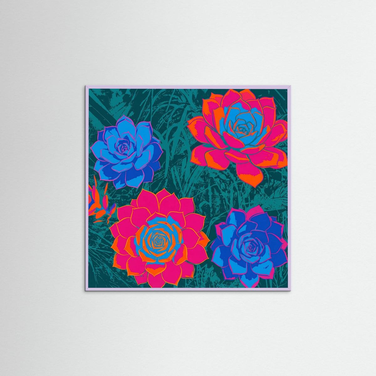 Lilac Wood Square Pop Art Blooms