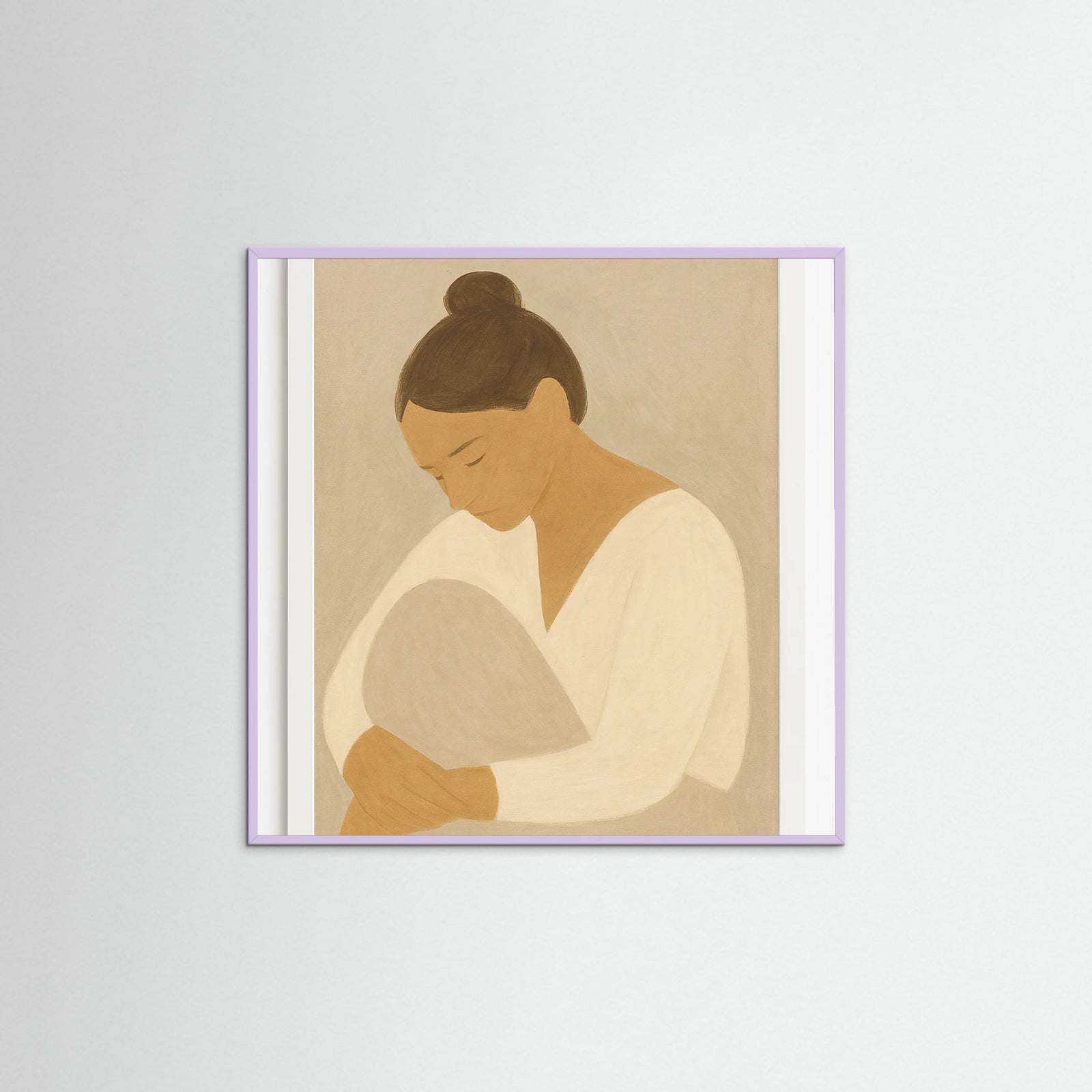 Lilac Wood Square Resting Mind
