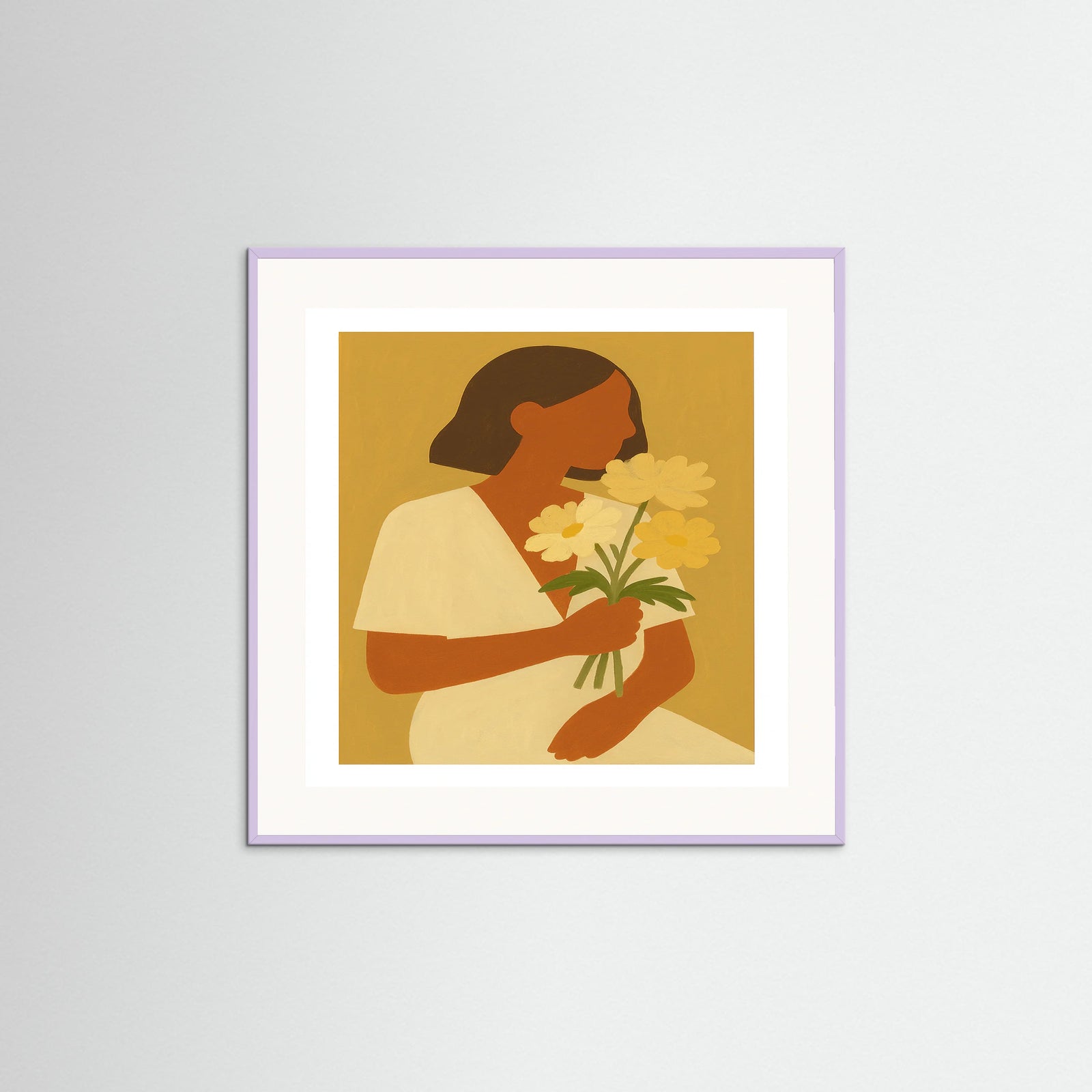 Lilac Wood Square Soft frame
