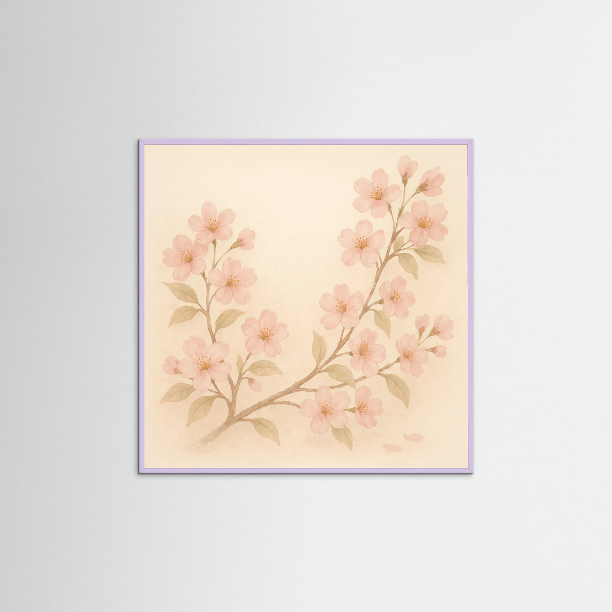 Lilac Wood Square Sunlit Blossoms