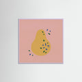 Lilac Wood Square Vase Abstraction