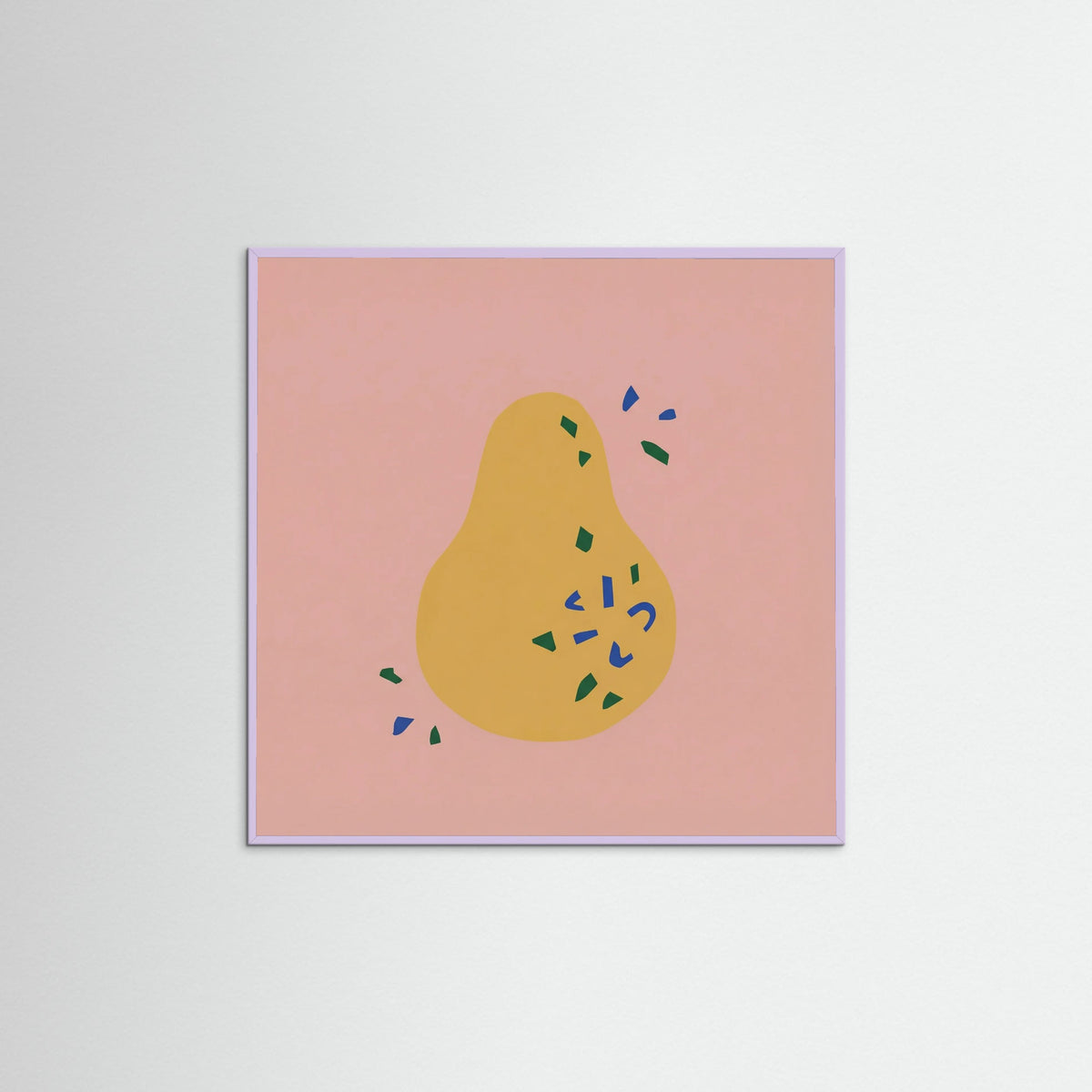 Lilac Wood Square Vase Abstraction