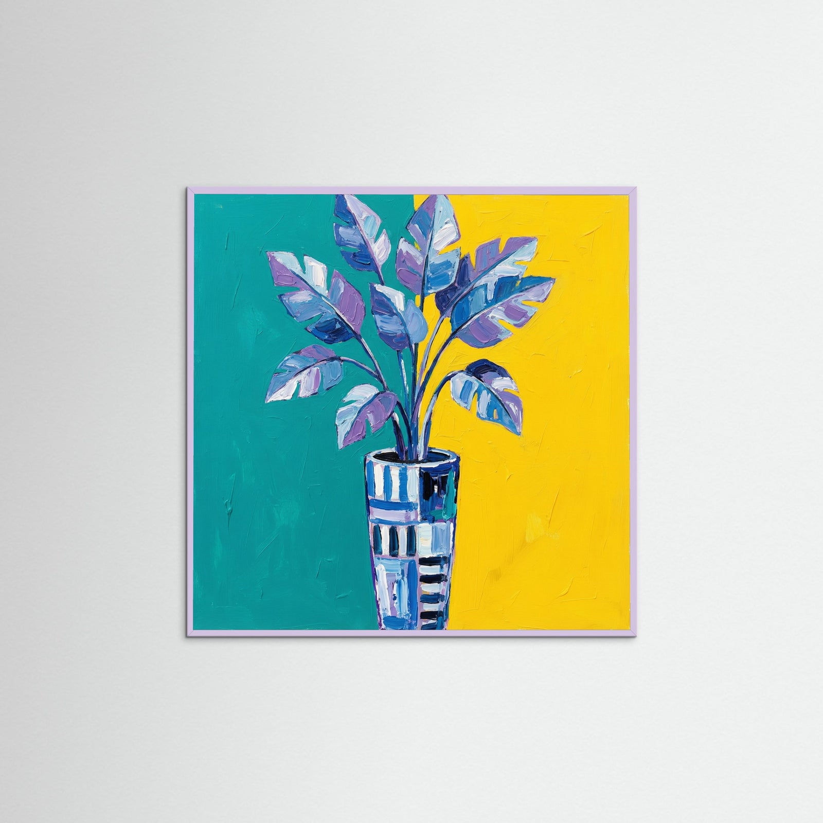 Lilac Wood Square Vibrant Blooms