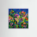 Lilac Wood Square Vibrant Floral Portrait